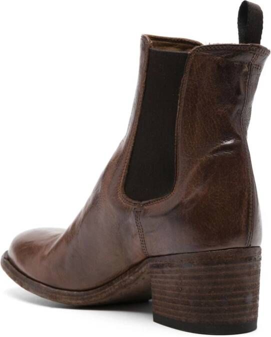 Officine Creative Denner 114 55mm leather boots Brown
