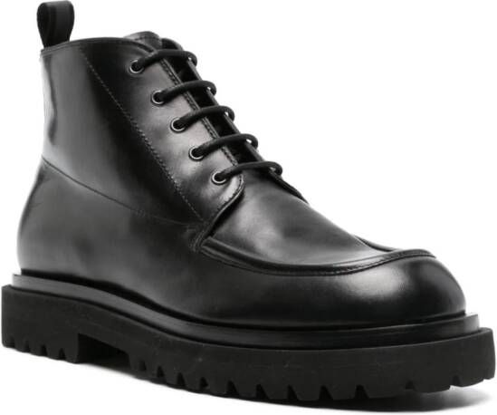 Officine Creative Ultimate 009 leather lace-up boots Black