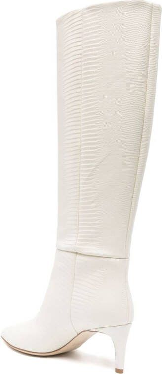 Paris Texas 65mm lizard-embossed boots Neutrals