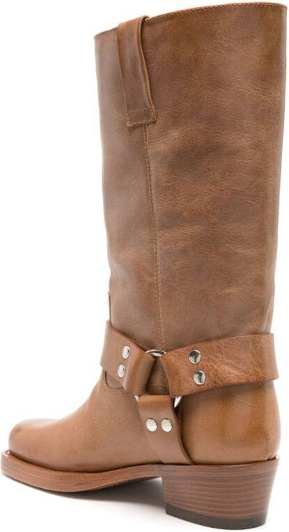 Paris Texas Roxy 50mm leather boots Brown