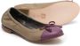 Pèpè bow-detail leather ballerinas Green - Thumbnail 1
