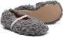 Pèpè faux-shearling round-toe ballerinas Grey - Thumbnail 1