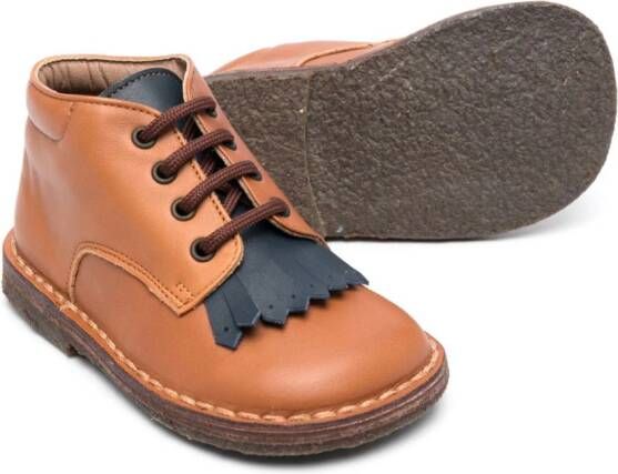 Pèpè lace-up leather boots Brown
