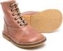 Pépé Kids lace-up leather ankle boots Brown - Thumbnail 1