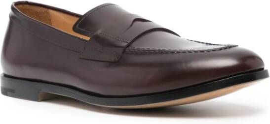 Premiata almond leather loafers Red