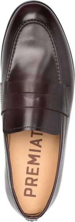 Premiata almond leather loafers Red