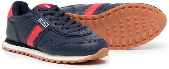 POLO RALPH LAUREN KIDS logo-print lace-up sneakers Blue