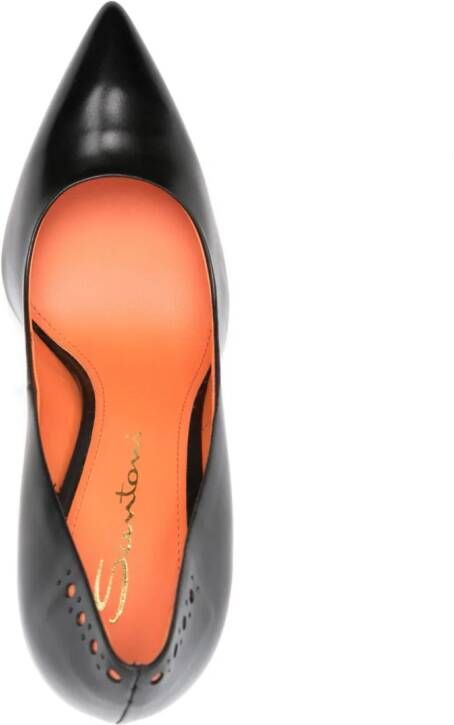 Santoni 105mm leather pumps Black