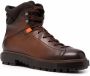 Santoni distressed lace-up mountain boots Brown - Thumbnail 2
