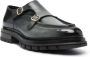 Santoni double-buckle leather loafers Green - Thumbnail 2