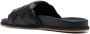 Santoni interwoven-design calf-leather slides Black - Thumbnail 3
