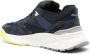 Santoni logo-embroidered panelled sneakers Blue - Thumbnail 3
