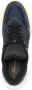 Santoni logo-embroidered panelled sneakers Blue - Thumbnail 4