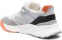Santoni logo-embroidered panelled sneakers Grey - Thumbnail 3