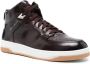 Santoni logo-print high-shine finish sneakers Purple - Thumbnail 2