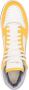 Santoni panelled hi-top leather sneakers Yellow - Thumbnail 4