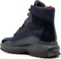 Santoni panelled lace-up boots Blue - Thumbnail 3