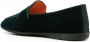 Santoni velvet slip-on slippers Green - Thumbnail 3