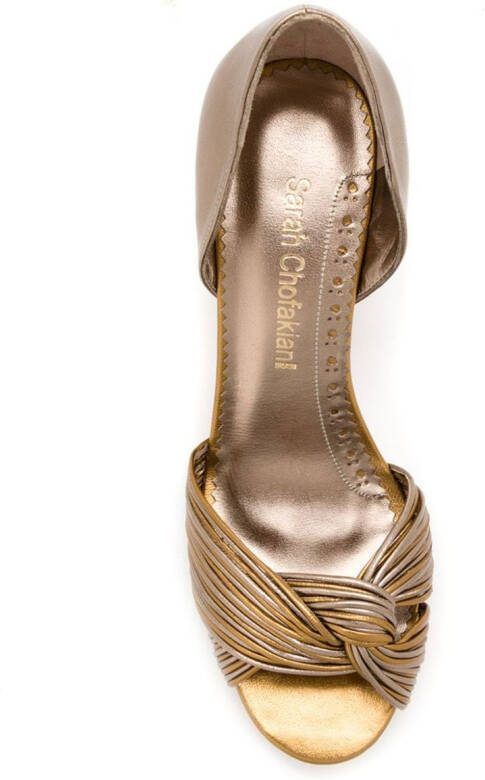 Sarah Chofakian leather heeeled pumps Grey - Picture 3