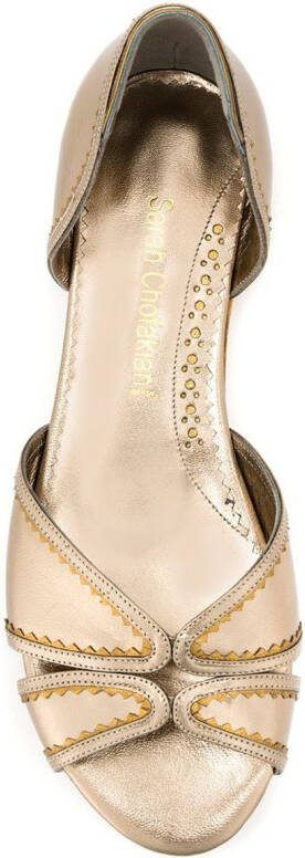 Sarah Chofakian metallic flat sandals Grey - Picture 3