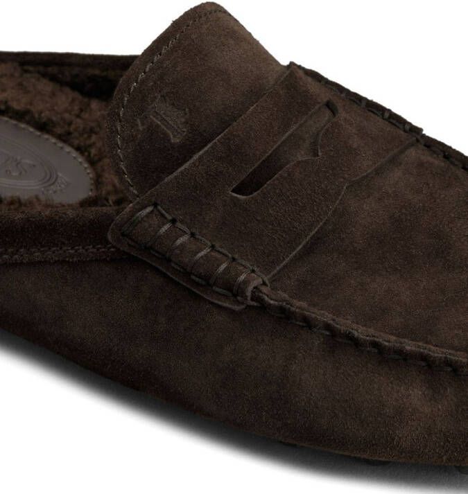 Tod's Gommino suede slippers Brown