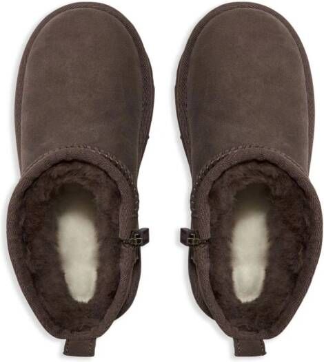 UGG Kids Classic Ultra Mini suede ankle boots Brown