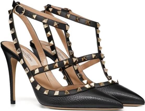 Valentino Garavani 100mm Rockstud caged pumps Black - Picture 2
