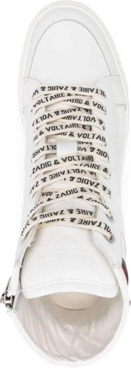 ZadigVoltaire High Flash leather sneakers White