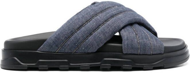 Fabiana Filippi 35mm chunky open-toe slides Blue