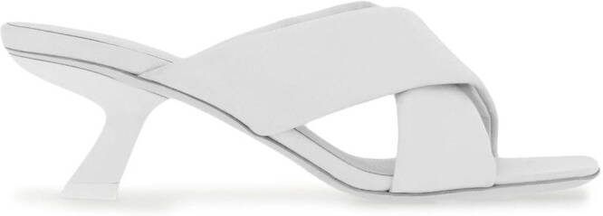 Ferragamo 55mm crossover-strap detail sandals White
