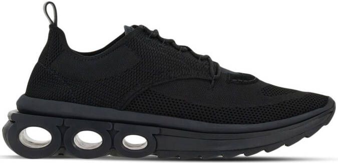 Ferragamo Gancini-plaque low-top sneakers Black