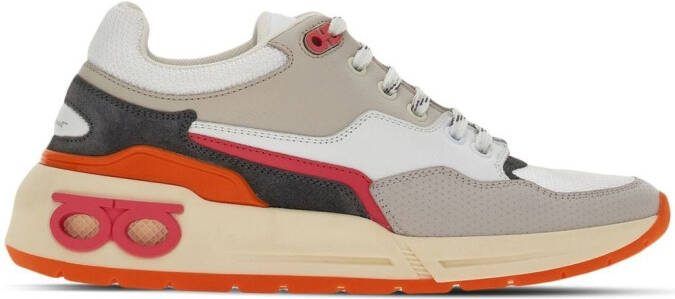 Ferragamo Gancini-plaque low-top sneakers White