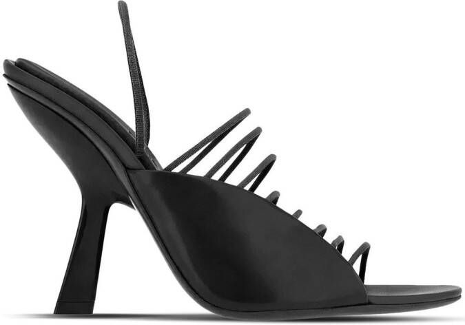 Ferragamo 105mm ultra-fine straps sandals Black