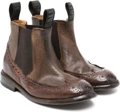 Gallucci Kids Western leather boots Brown