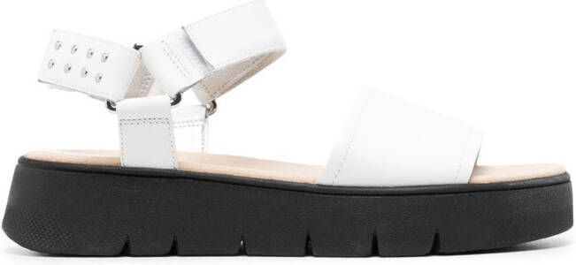 Geox 40mm Dandra open-toe leather sandals White