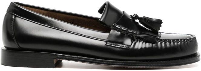 G.H. Bass  Co. flat sole leather loafers Black