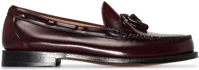 G.H. Bass  Co. Weejun Larkin tassel-trimmed leather loafers Brown