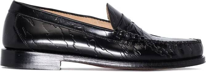 G.H. Bass  Co. x Maharishi Weejun Larson embossed loafers Black