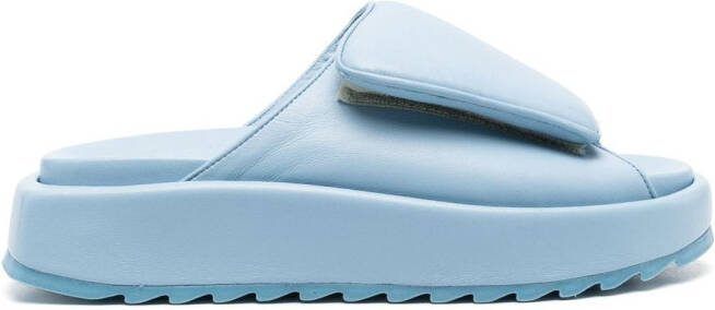 GIABORGHINI Gia touch strap slides Blue