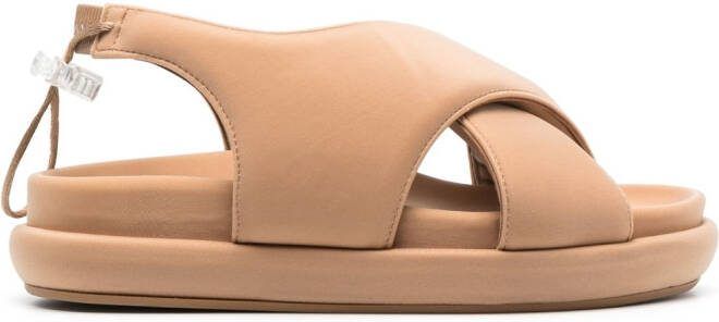 GIABORGHINI padded-design sandals Brown