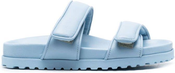 GIABORGHINI side touch-strap fastening sandals Blue
