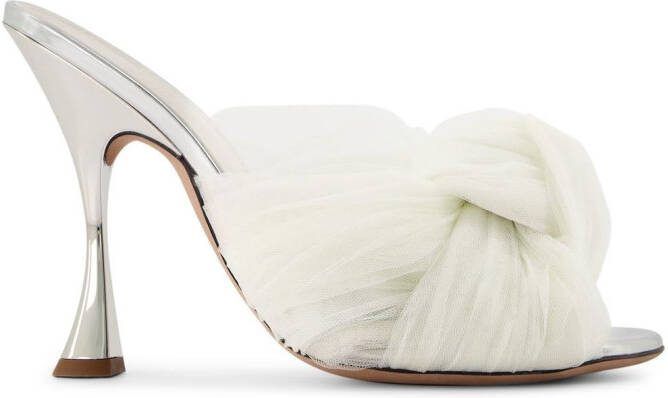 Giambattista Valli 110mm Maxi Bow sandals White