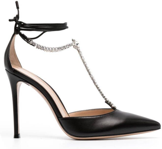 Gianvito Rossi Brilliant 105mm crystal-embellished pumps Black