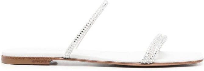 Gianvito Rossi Cannes leather slip-on sandals White