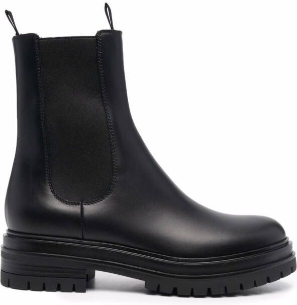 Gianvito Rossi chunky leather Chelsea boots Black