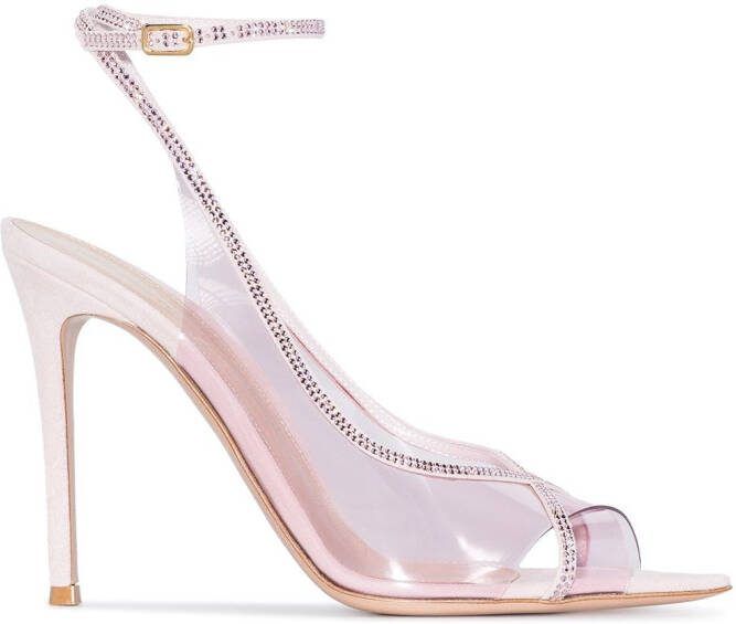 Gianvito Rossi Crystelle 105mm sandals Pink