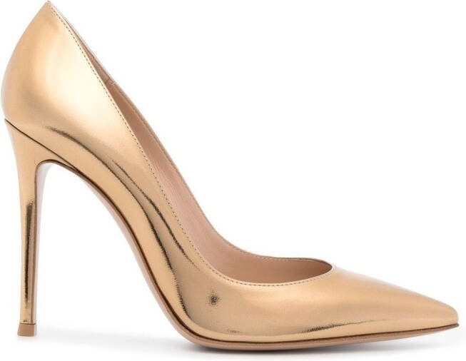 Gianvito Rossi Gianvito 105mm metallic pumps Gold