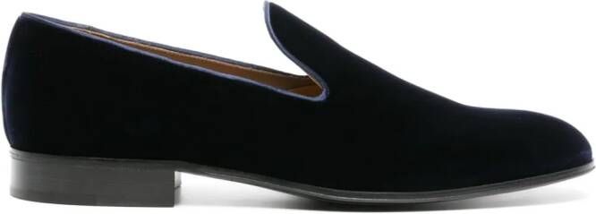 Gianvito Rossi Jean velvet loafers Blue