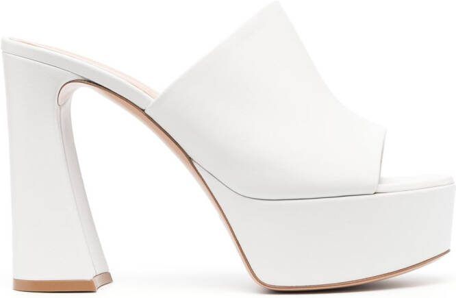 Gianvito Rossi 130mm leather sandals White