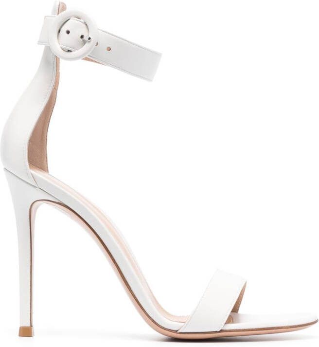 Gianvito Rossi Portofino 105mm leather sandals White